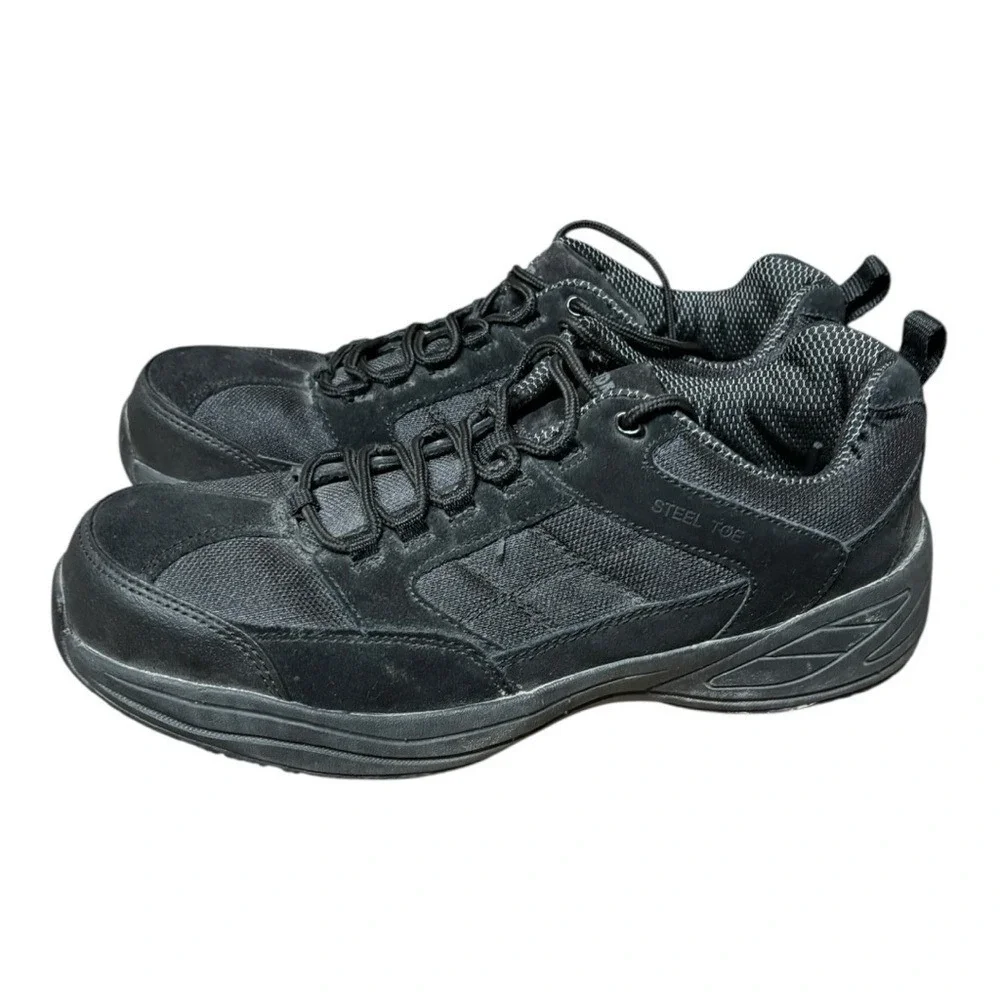 Brahma shoes men's size 13 steel toe Adan work safety‎ slip resistant black